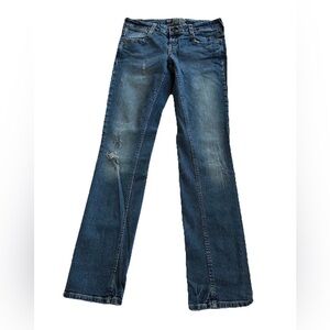 VTG American Eagle Stretch Cuffed Distressed Low Rise Women’s Jeans-4-Thrashed